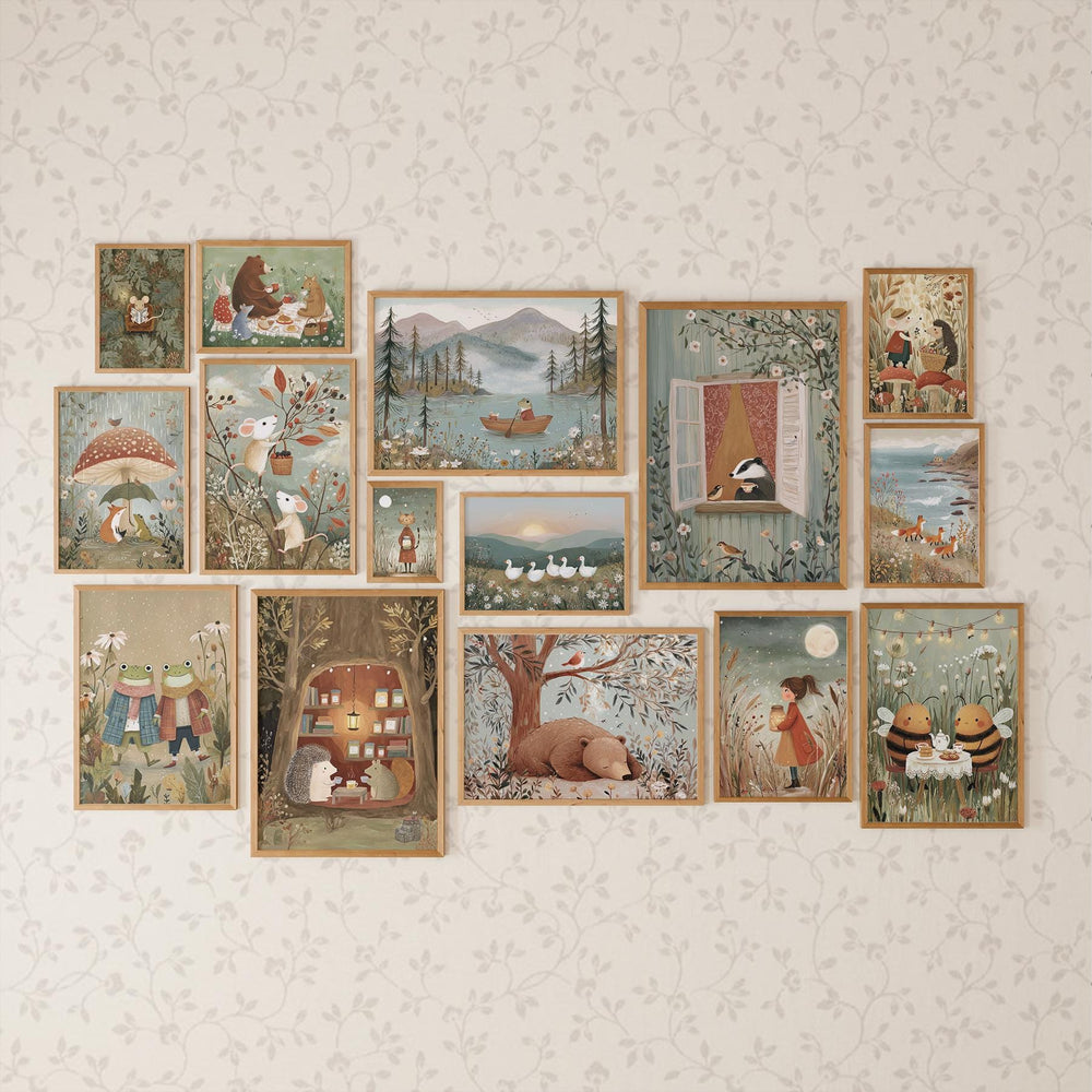 Storybook Forest Animals Printable Wall Art Bundle