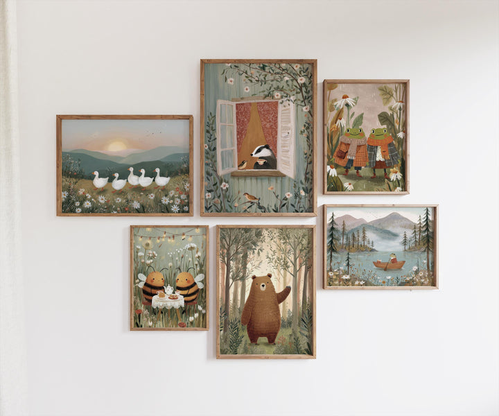 Storybook Forest Animals Printable Wall Art Bundle