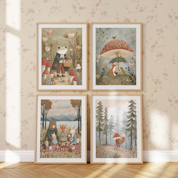 Storybook Forest Animals Printable Wall Art Bundle