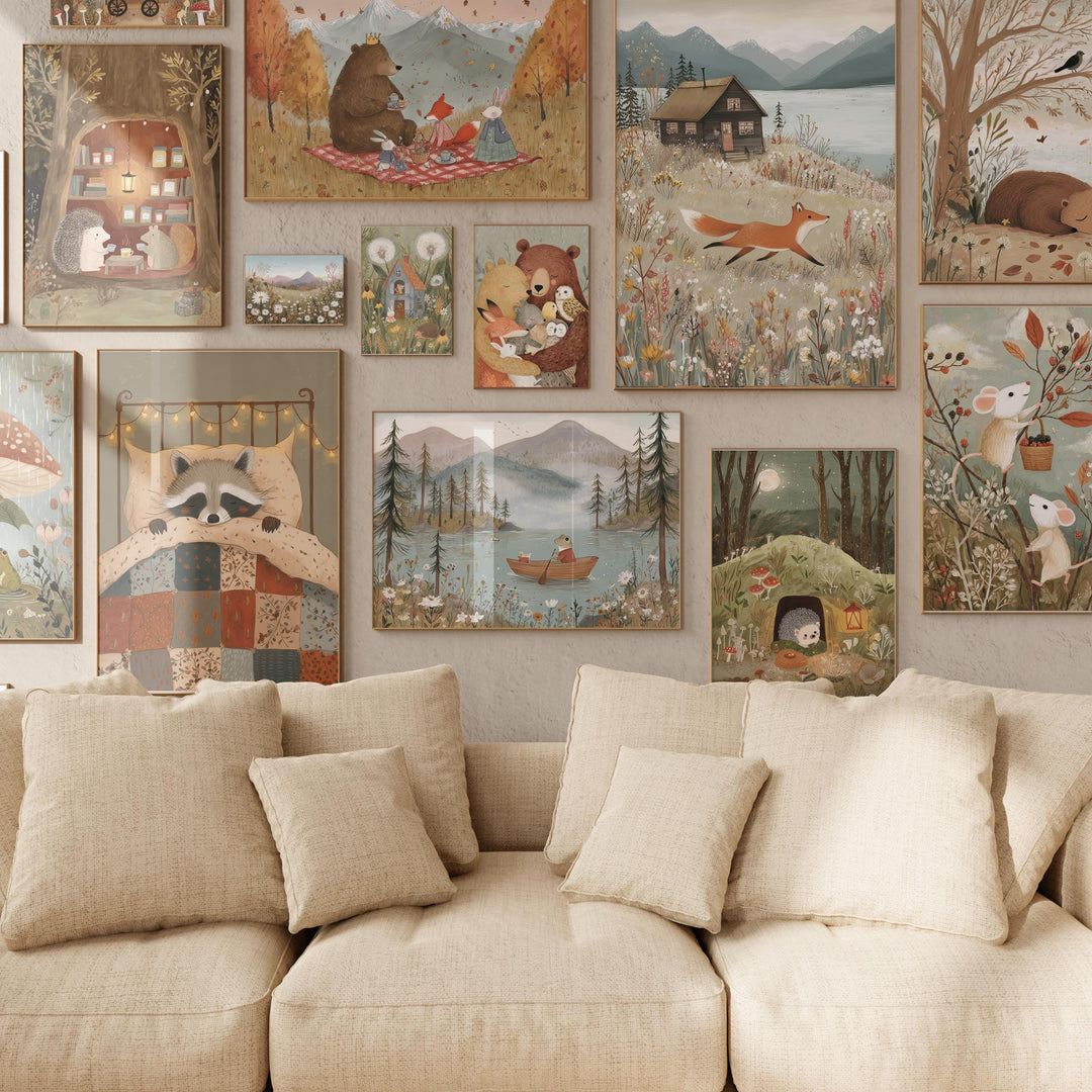 Storybook Forest Animals Printable Wall Art Bundle