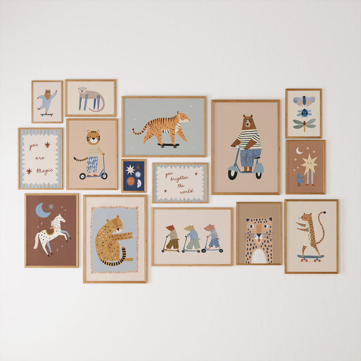 Whimsical Animal 200 Scandinavian Baby Room Art Printable Wall Art Bundle