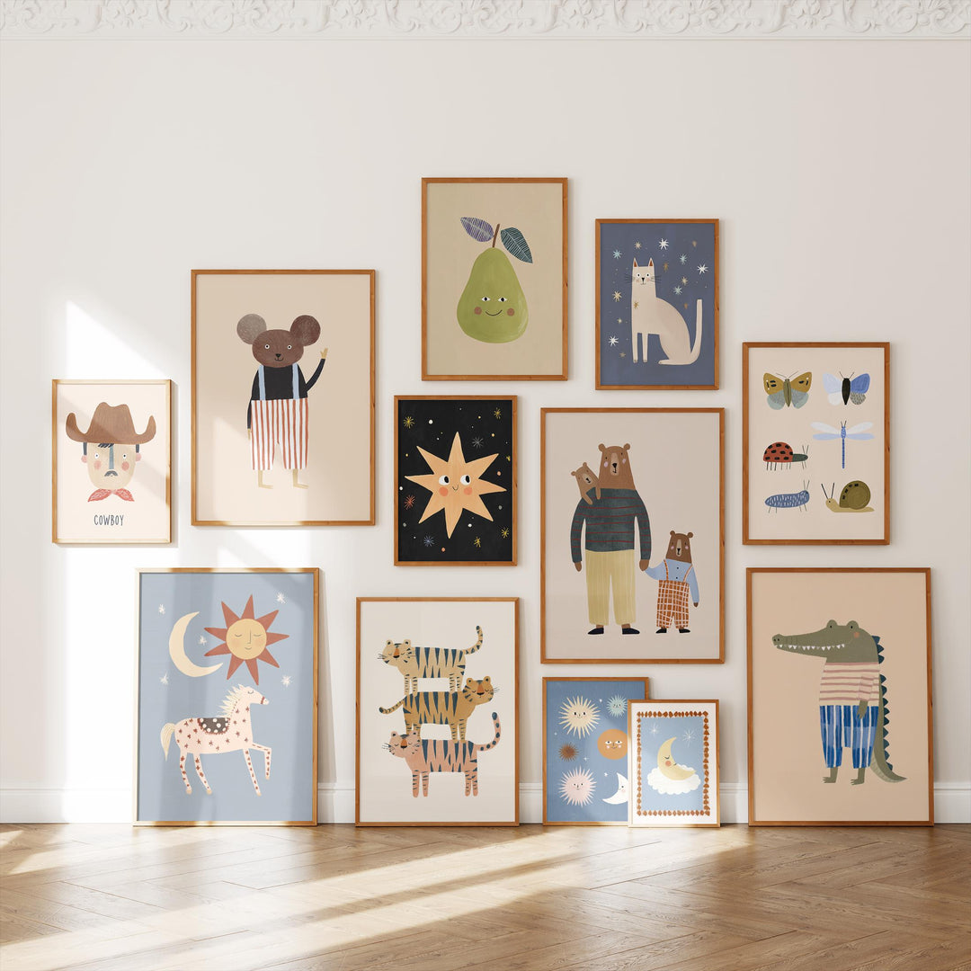 Whimsical Animal 200 Scandinavian Baby Room Art Printable Wall Art Bundle