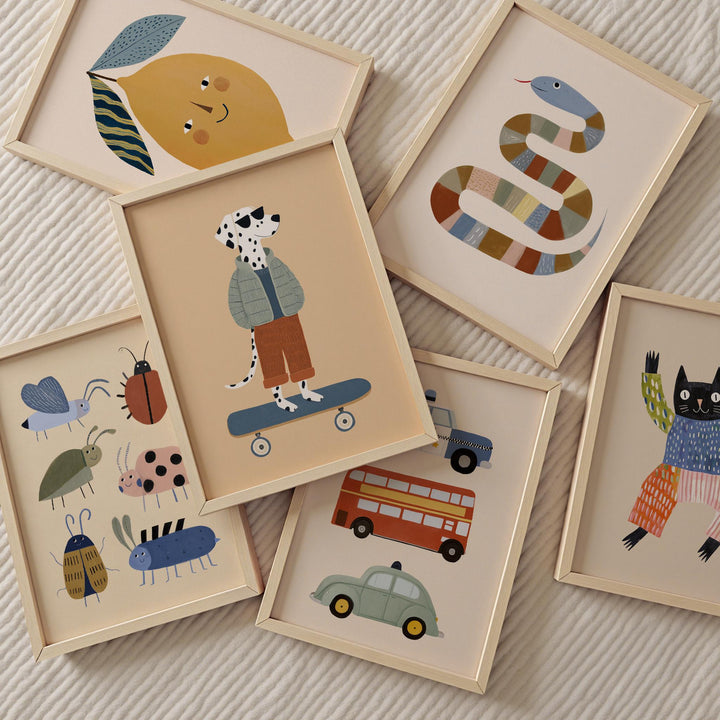 Whimsical Animal 200 Scandinavian Baby Room Art Printable Wall Art Bundle