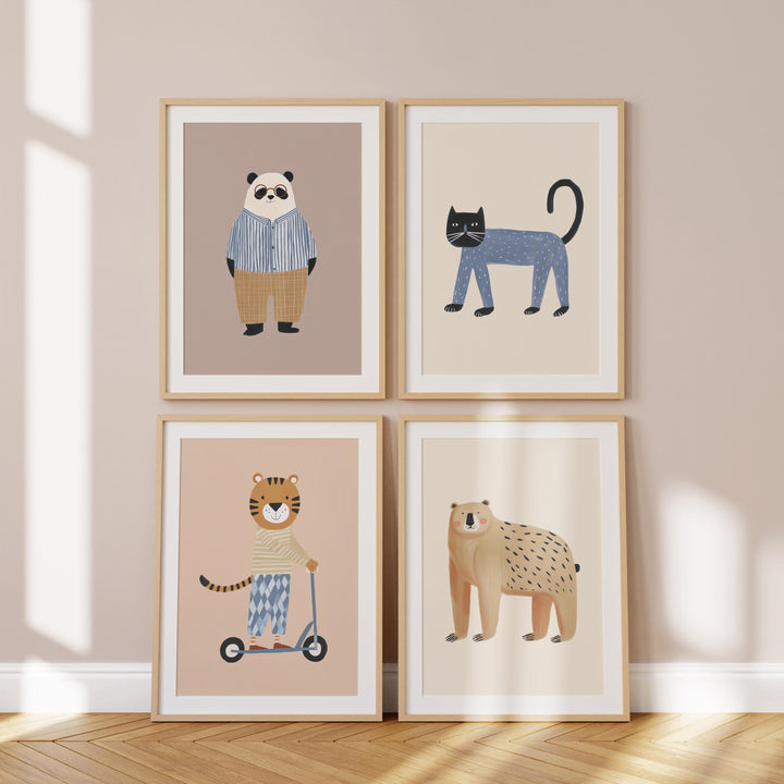 Whimsical Animal 200 Scandinavian Baby Room Art Printable Wall Art Bundle