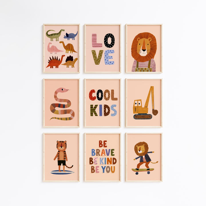 Colorful 130 Playful Maximalist Bold Gallery Wall Printable Wall Art Bundle