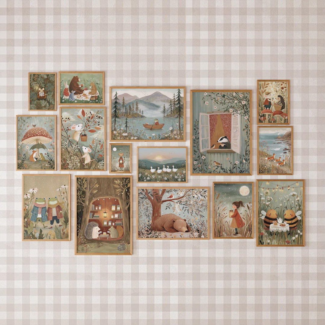 Storybook Forest Animals Printable Wall Art Bundle