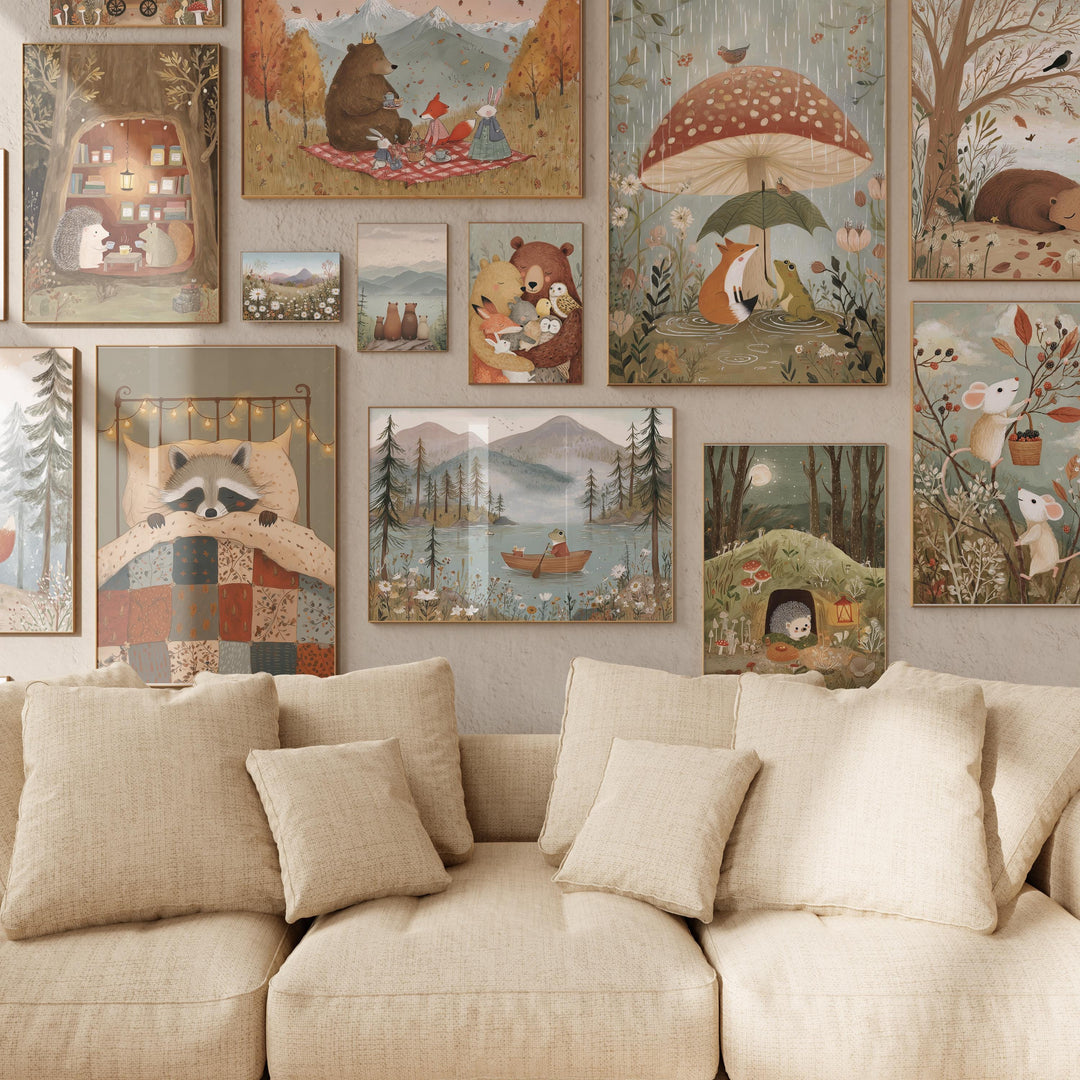 Storybook Forest Animals Printable Wall Art Bundle