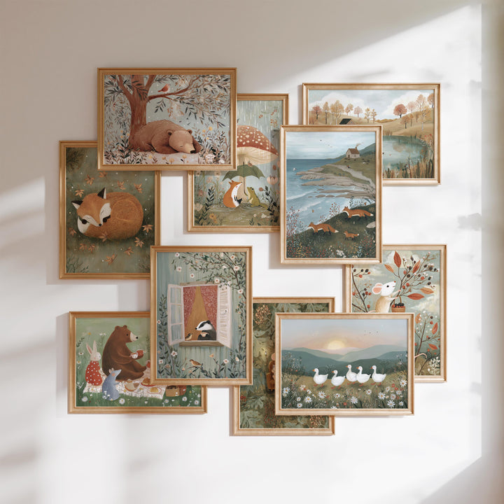 Storybook Forest Animals Printable Wall Art Bundle