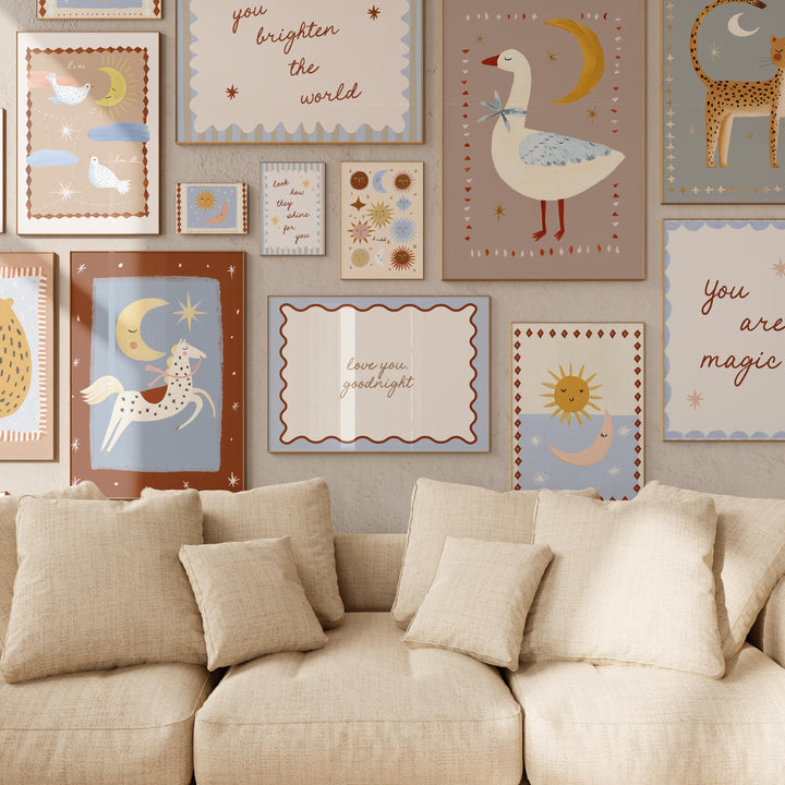 Of 80 Celestial Art Sun Moon Stars Art Printable Wall Art Bundle