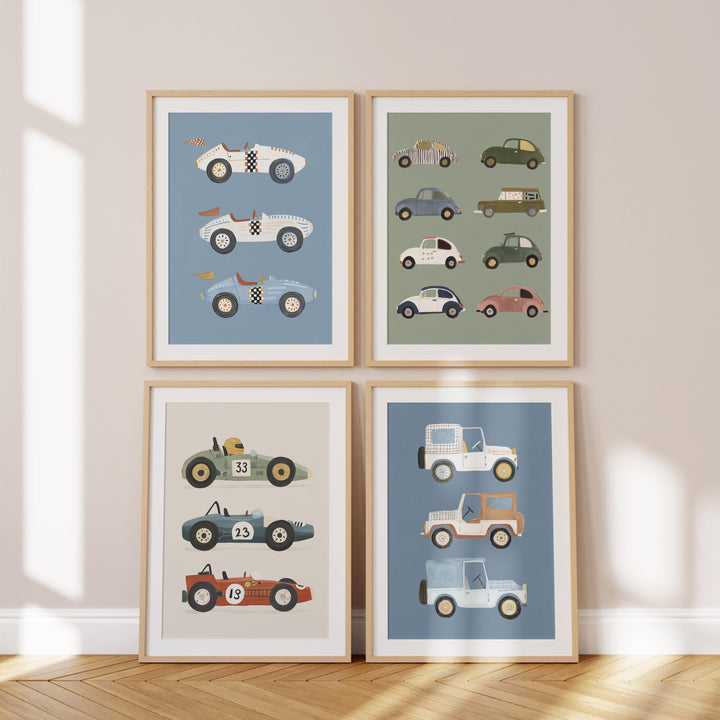 Car Of 70 Retro Vehicle Art Vintage Cars Boys Art Printable Wall Art Bundle