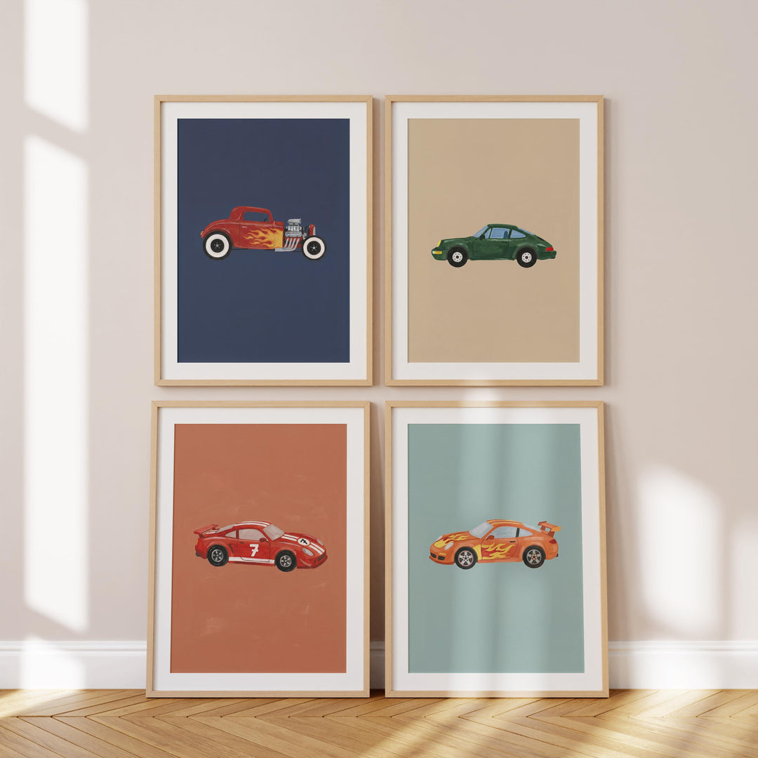 Watercolor Vehicle Construction Emergency Cars Trucks Of 35 Downloads Printable Wall Art Bundle