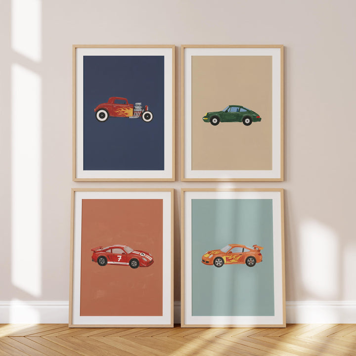 Watercolor Vehicle Construction Emergency Cars Trucks Of 35 Downloads Printable Wall Art Bundle