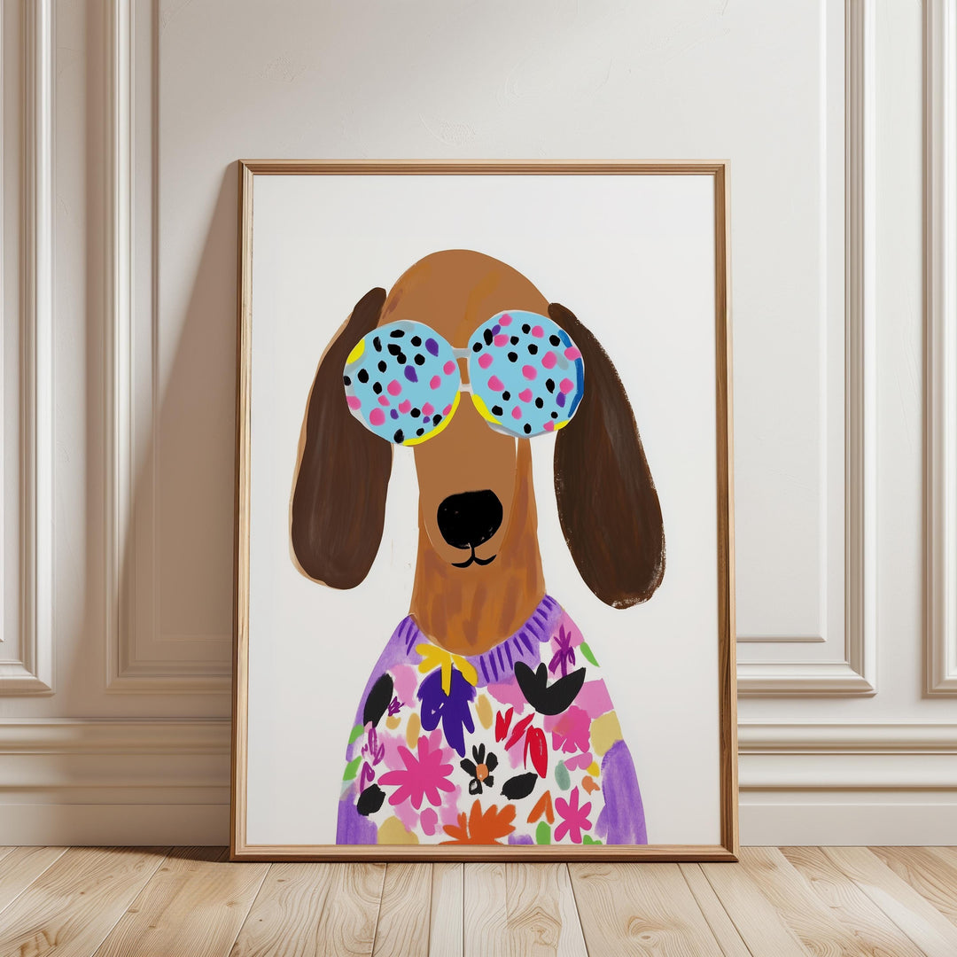 Colorful Dog Of 23 Animal Playful Art Printable Wall Art Bundle