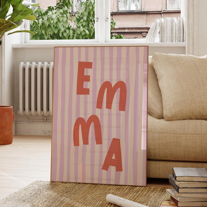 Custom Name Print – Boho Stripe