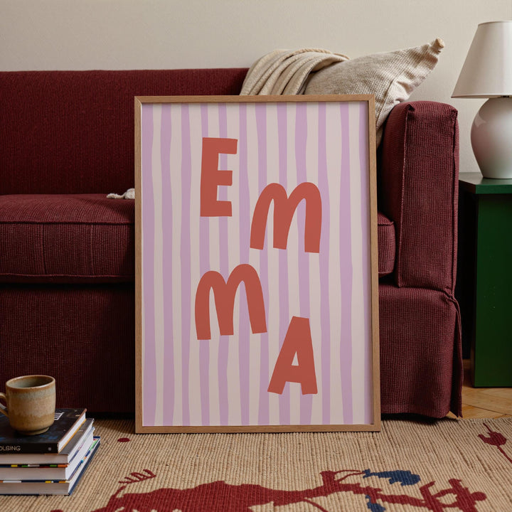 Custom Name Print – Boho Stripe