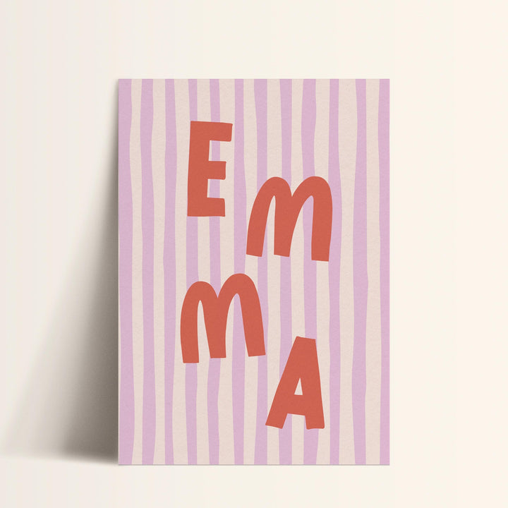 Custom Name Print – Boho Stripe