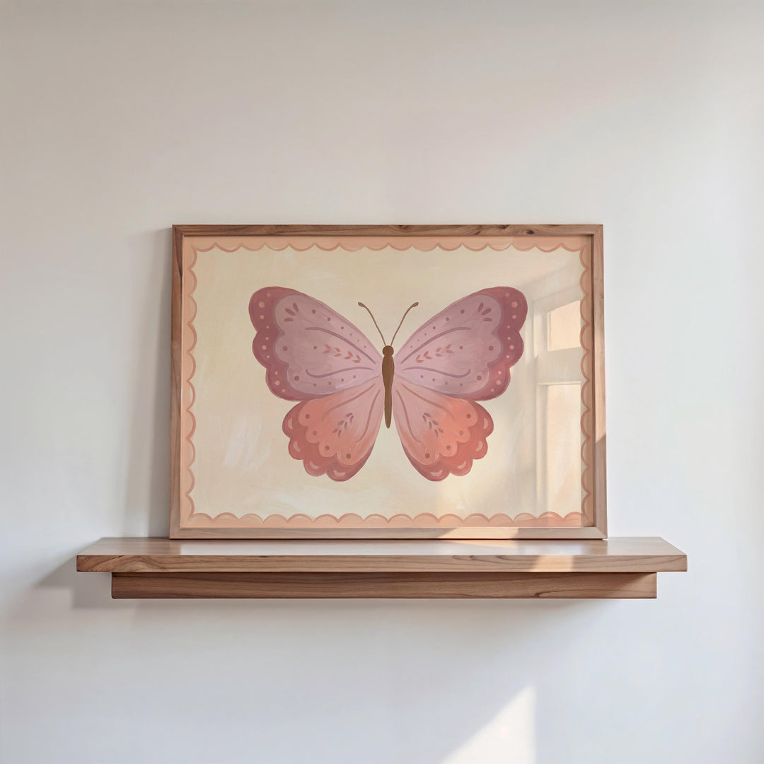 Butterfly Of 25 Pastel Butterfly & Moth Baby Girl Printable Wall Art Bundle