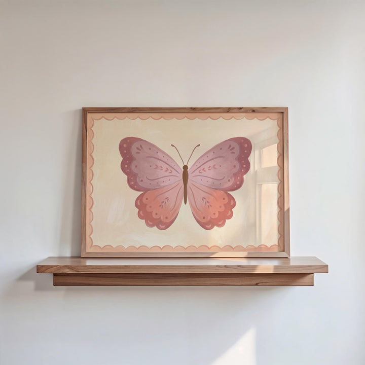 Butterfly Of 25 Pastel Butterfly & Moth Baby Girl Printable Wall Art Bundle