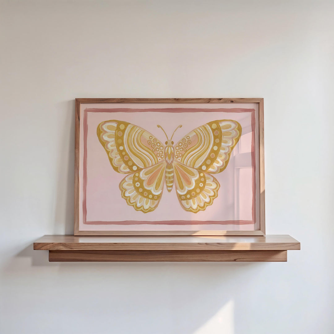 Butterfly Of 25 Pastel Butterfly & Moth Baby Girl Printable Wall Art Bundle