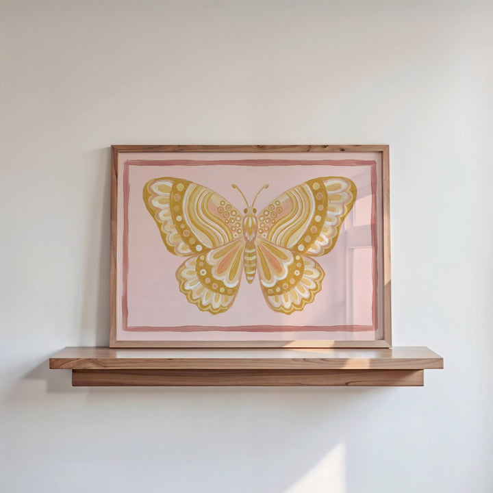 Butterfly Of 25 Pastel Butterfly & Moth Baby Girl Printable Wall Art Bundle