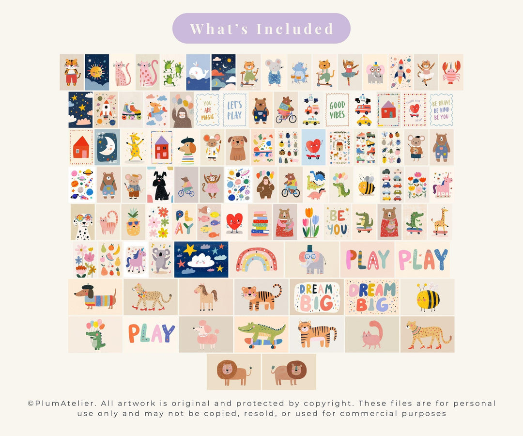 100 Modern Gallery Wall Printable Wall Art Bundle