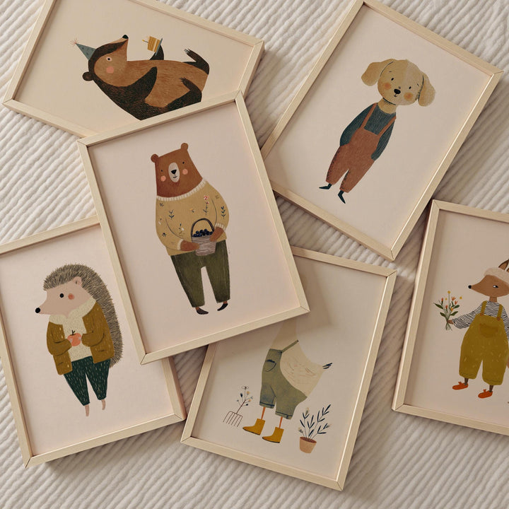 Of 40 Woodland Animal Art Vintage Storybook Style Art Printable Wall Art Bundle