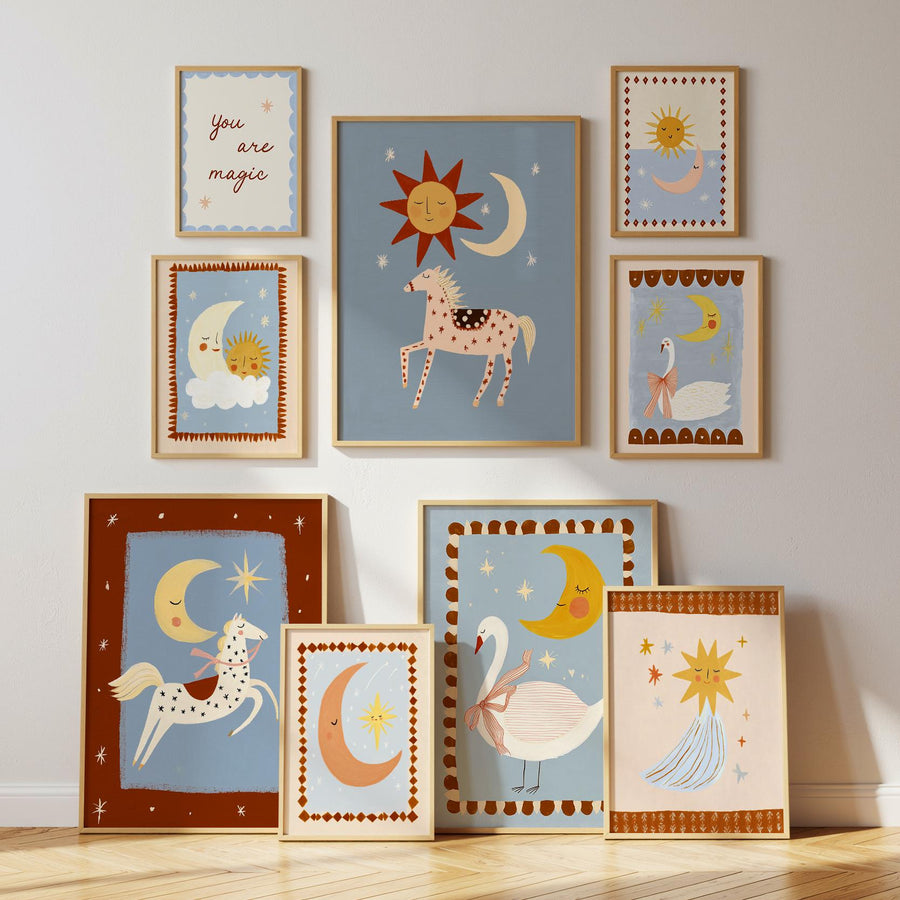 Of 80 Celestial Art Sun Moon Stars Art Printable Wall Art Bundle