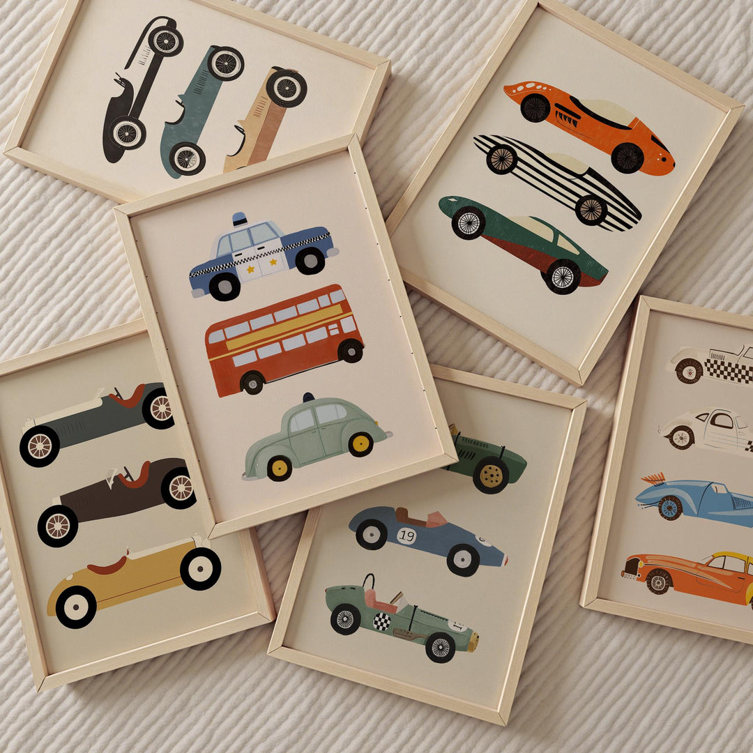 Car Of 70 Retro Vehicle Art Vintage Cars Boys Art Printable Wall Art Bundle
