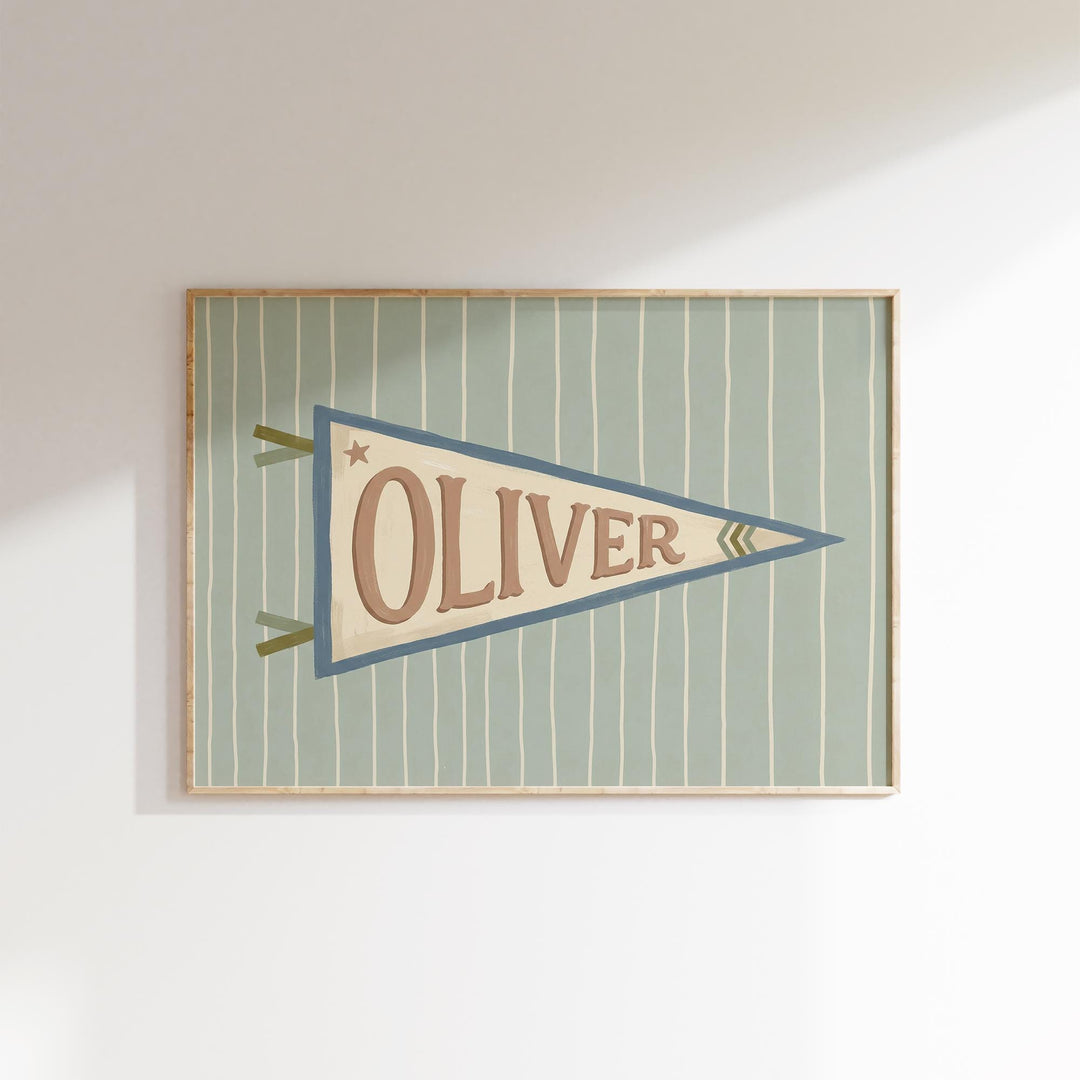 Custom Name Pennant Print