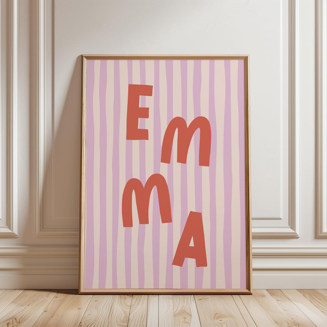 Custom Name Print – Boho Stripe