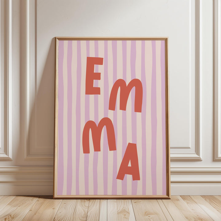 Custom Name Print – Boho Stripe