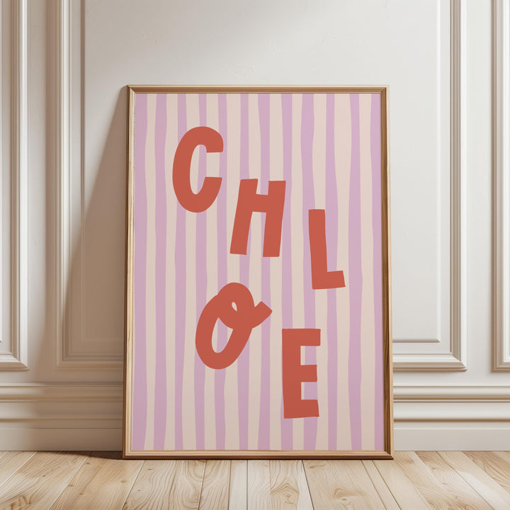 Custom Name Print – Boho Stripe