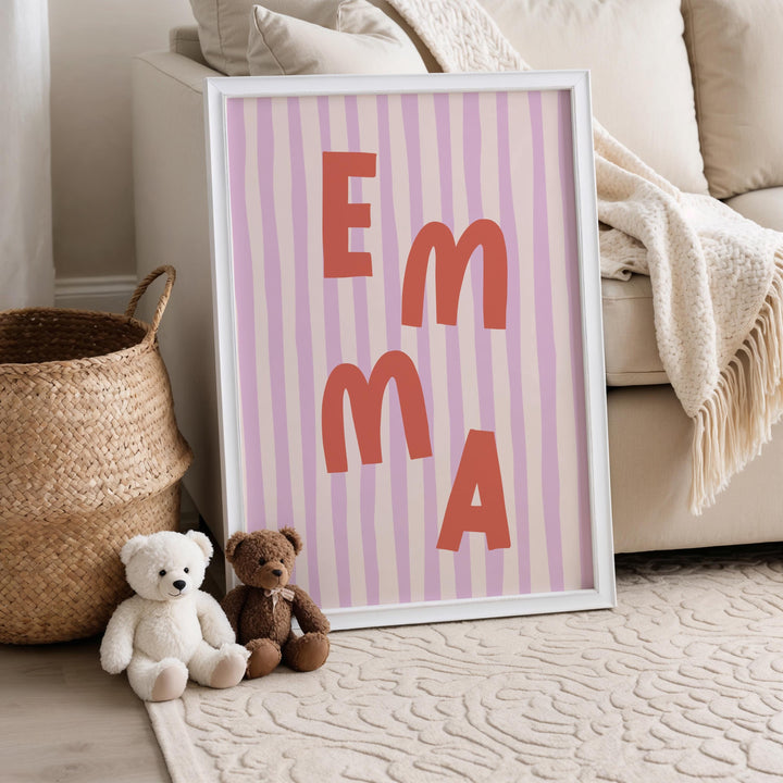 Custom Name Print – Boho Stripe