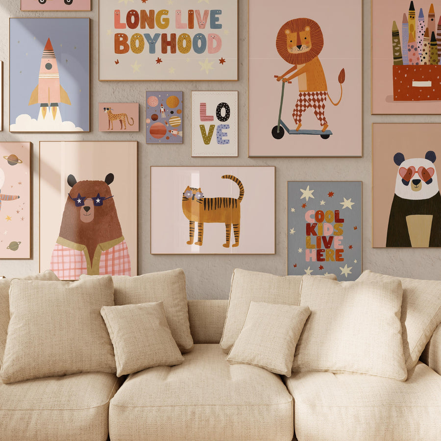 Colorful 130 Playful Maximalist Bold Gallery Wall Printable Wall Art Bundle