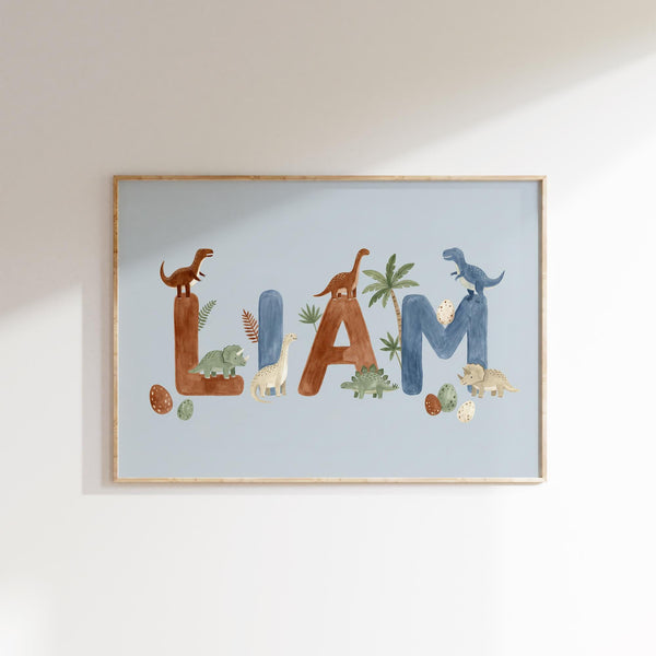 Custom Dinosaur Name Print