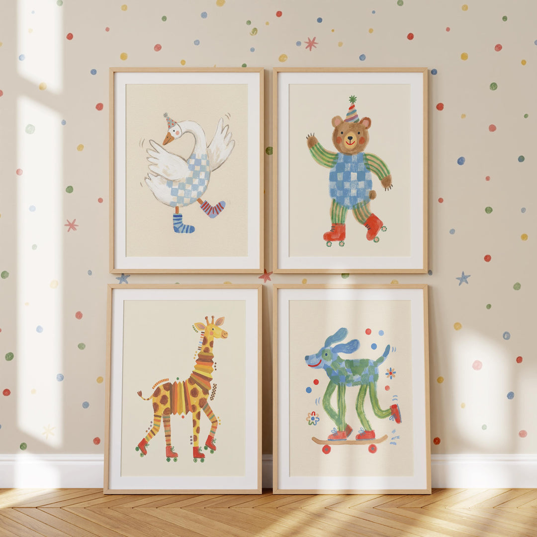 Retro Illustration Printable Wall Art Bundle