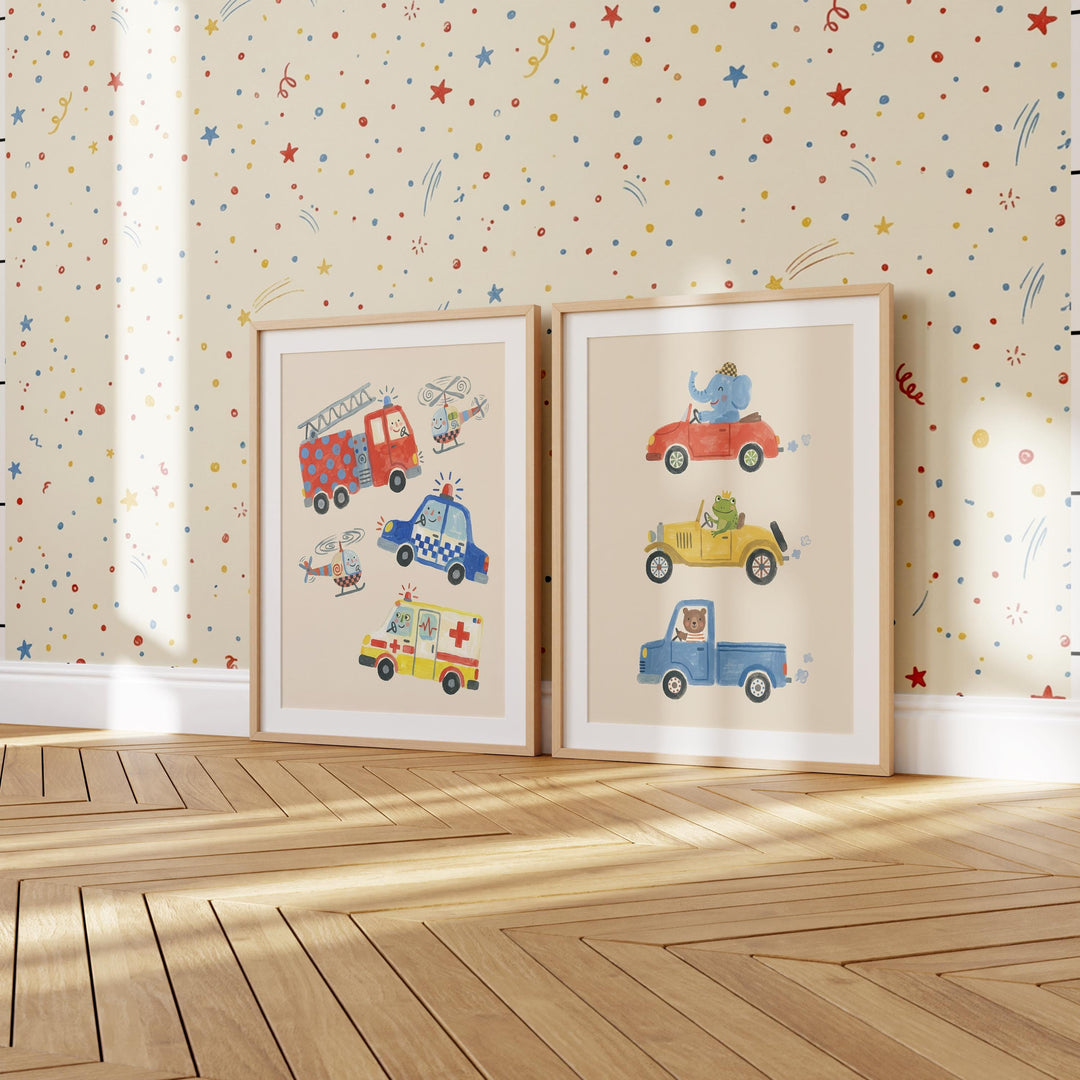 Retro Illustration Printable Wall Art Bundle