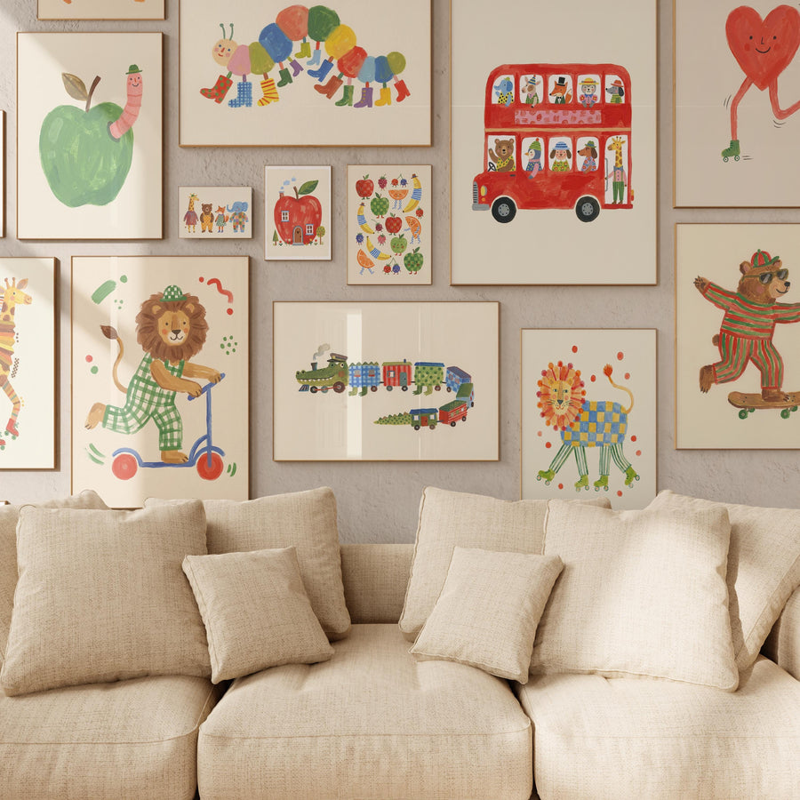 Retro Illustration Printable Wall Art Bundle