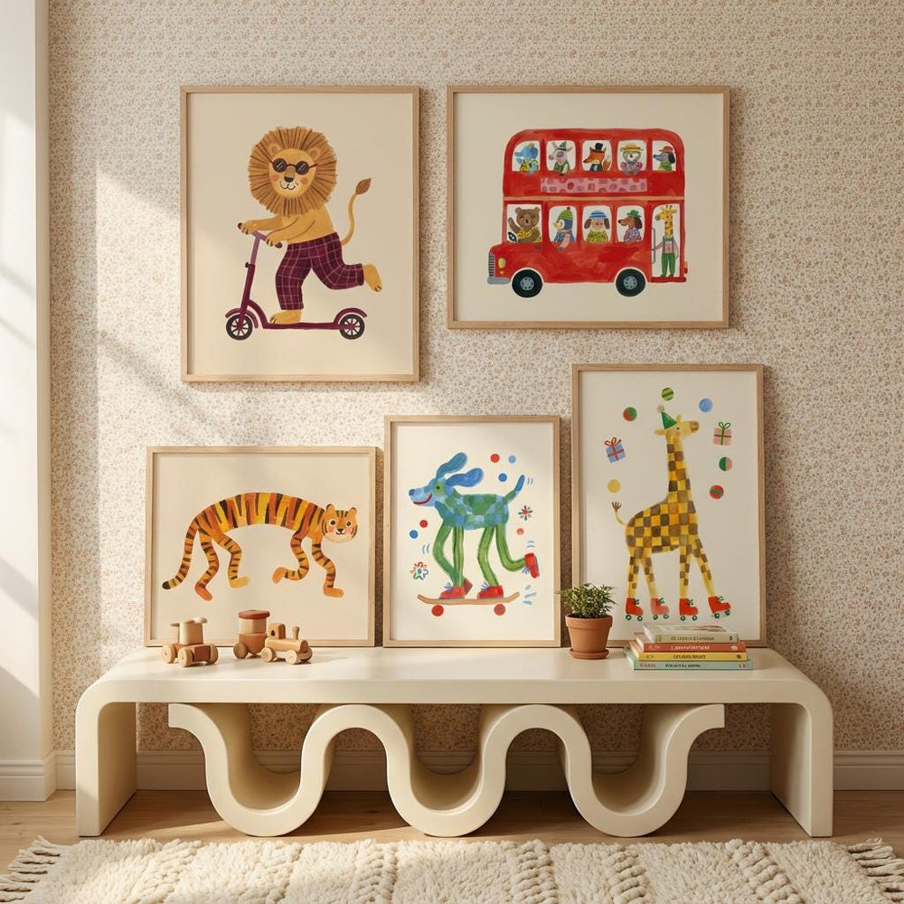 Retro Illustration Printable Wall Art Bundle