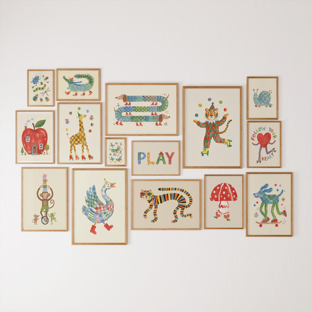 Retro Illustration Printable Wall Art Bundle
